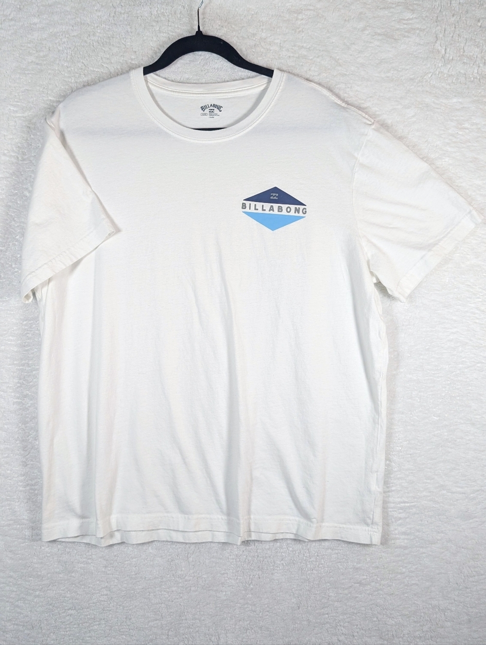 254-Unisex Billabong White Short-Sleeve Logo T-Shirt